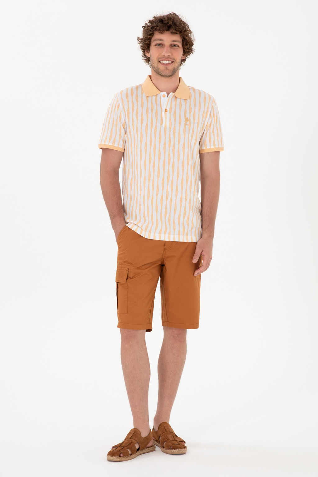 Erkek Regular Fit Polo Yaka Turuncu Ti__rt Sepette S_rpriz _ndirim - U.s. polo assn фото 4