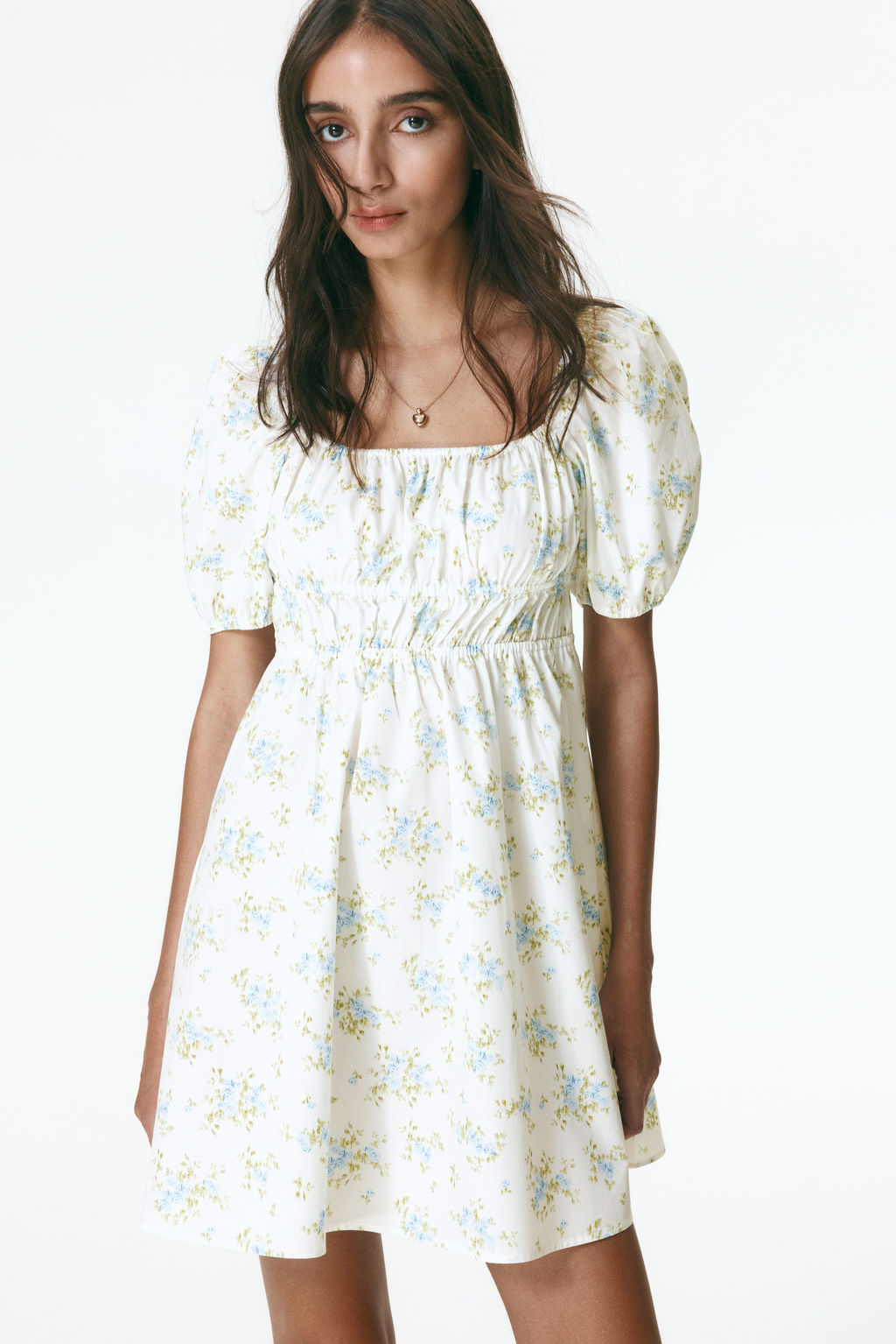 Vestido de popelina con mangas abullonadas - H&m фото 7