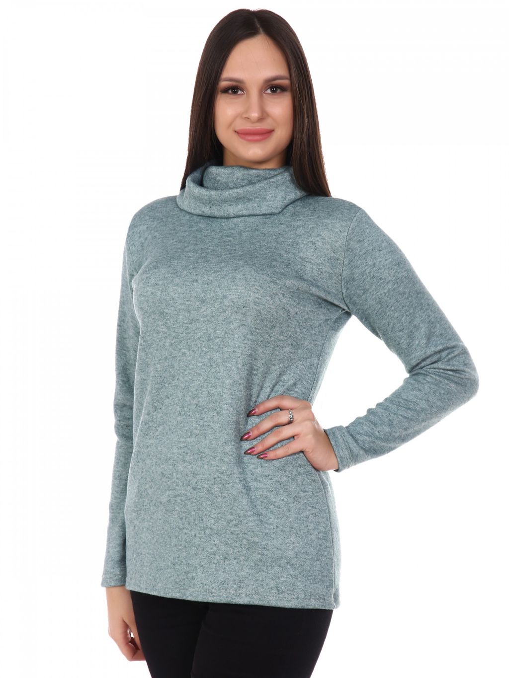 Б0722 Джемпер женский ангора горчичный - АстраТекстиль фото 4