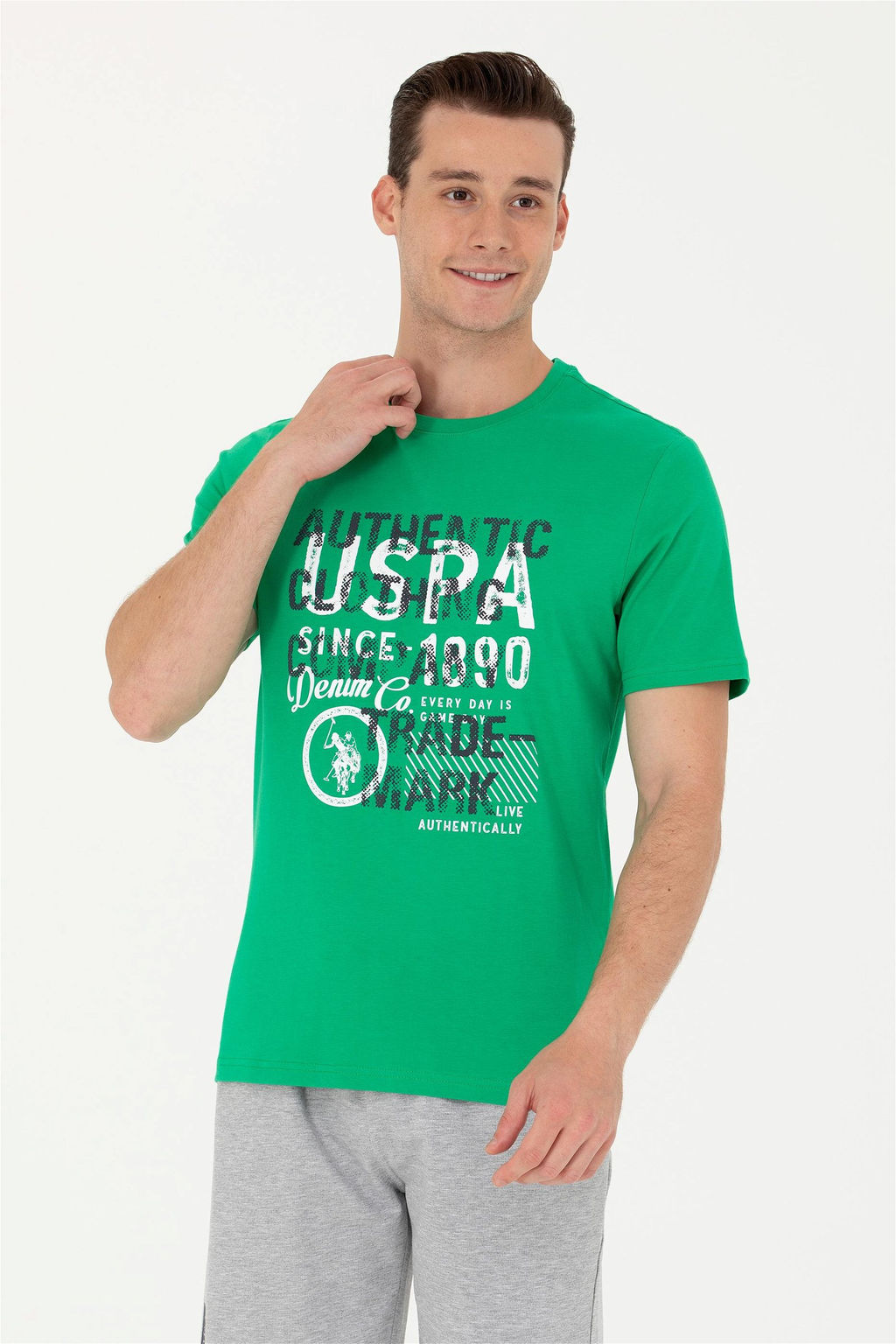 Мужская зеленая футболка - U.s. polo assn фото 3