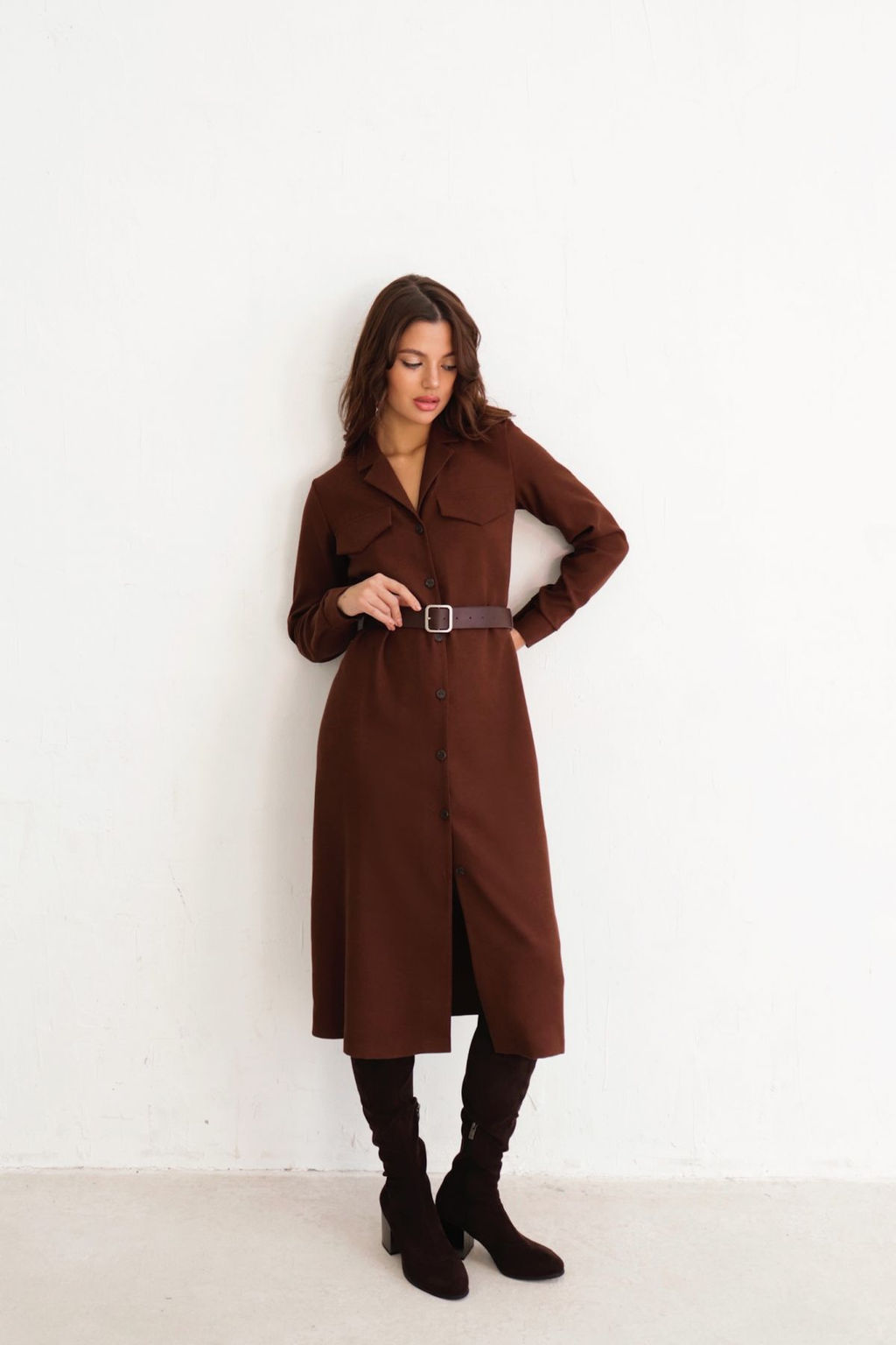 Платье-рубашка с английским воротником - Martichelli фото 205