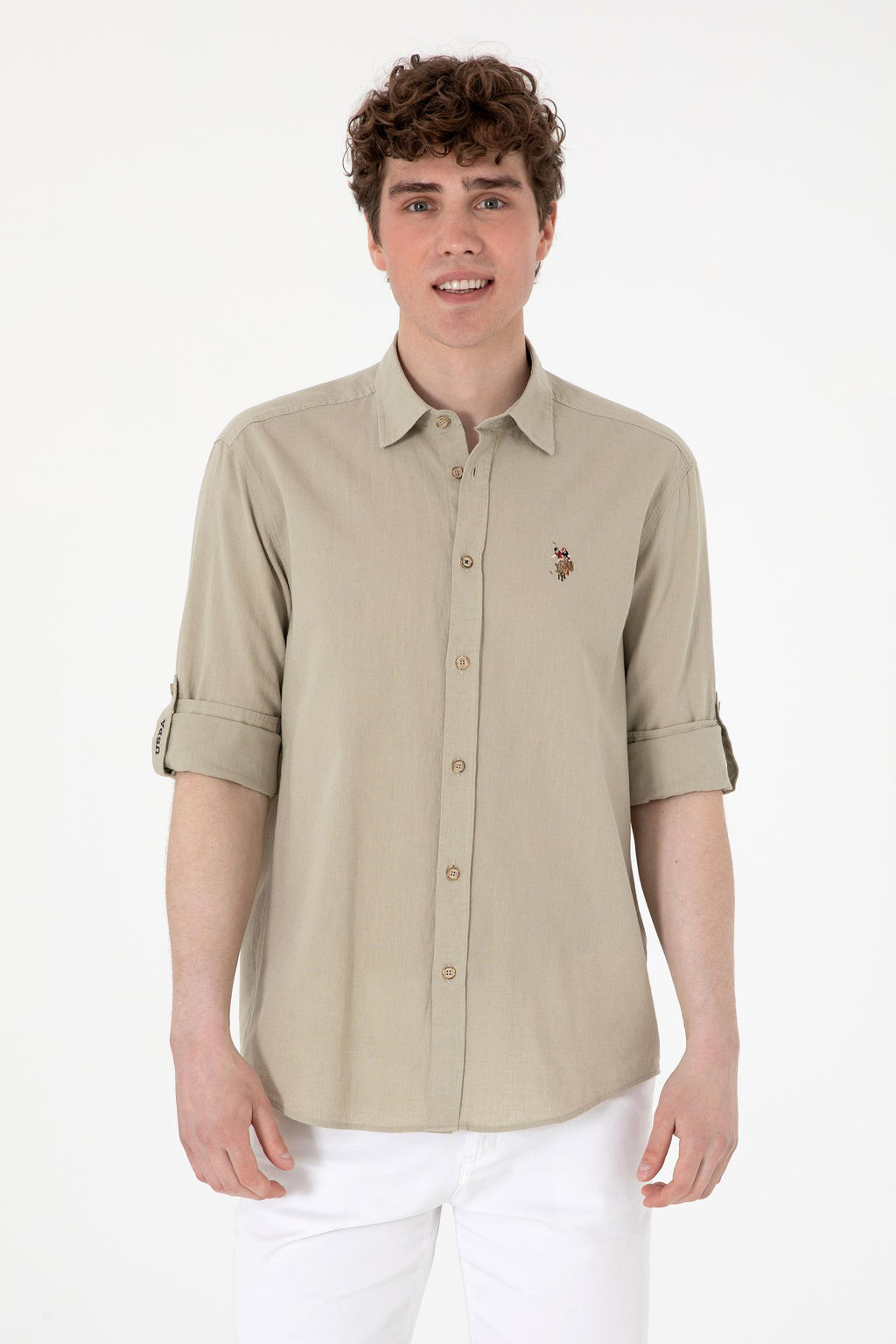 Erkek Haki Uzun Kollu Basic G_mlek Sepette S_rpriz _ndirim