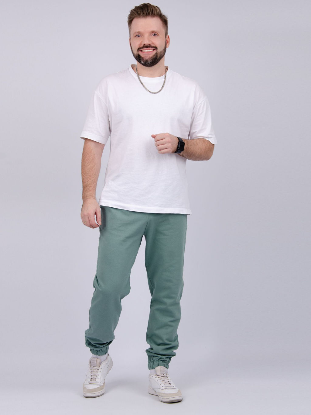 Брюки БМ-12 полынь, футер 3-х нитка - Малина фото 4