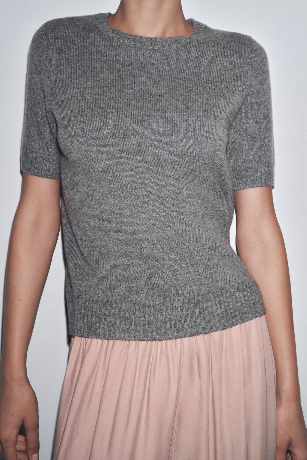 100% WOOL SHORT SLEEVE TOP - Zara фото 15