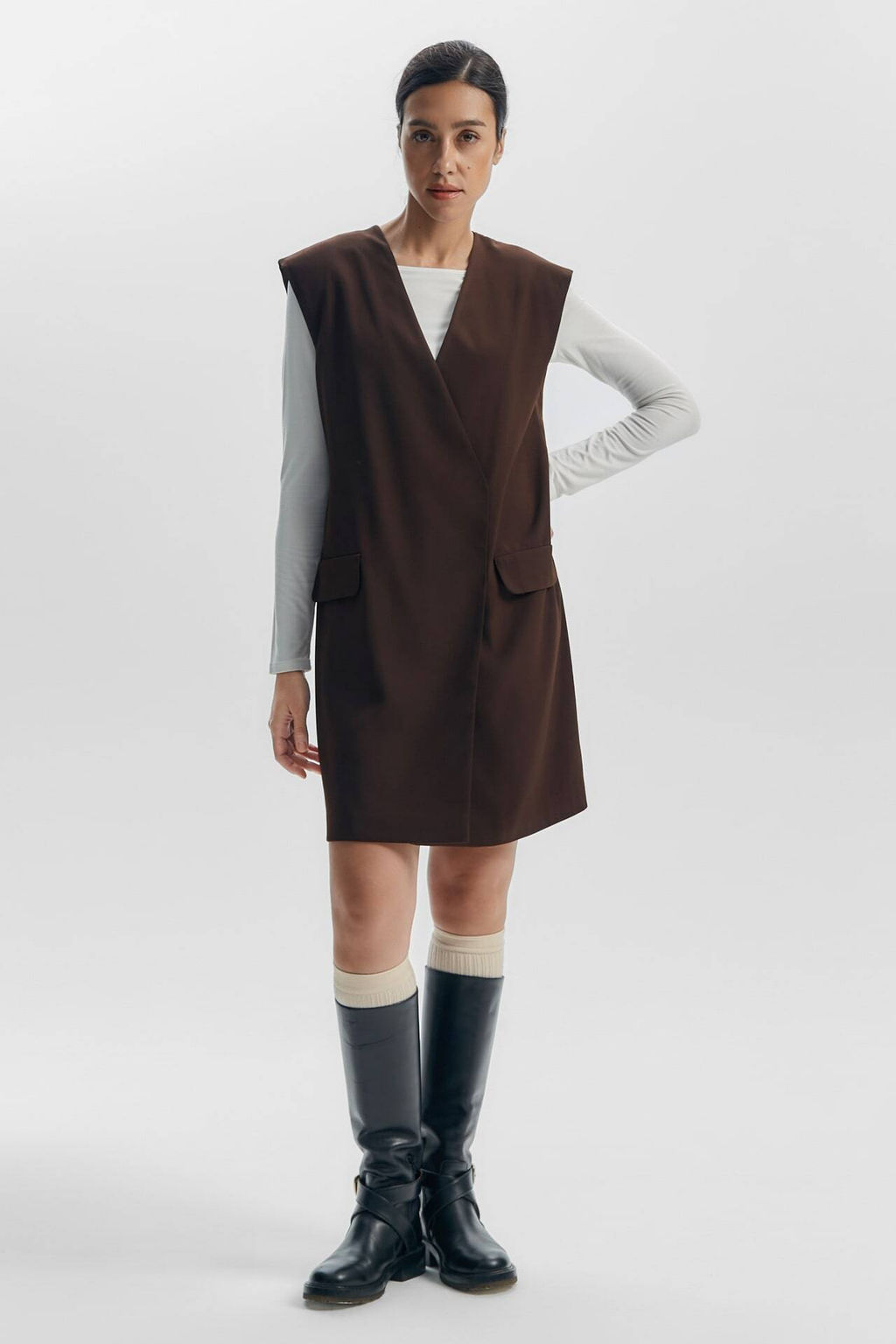 Платье-жилет с тонким поясом - Mollis фото 3