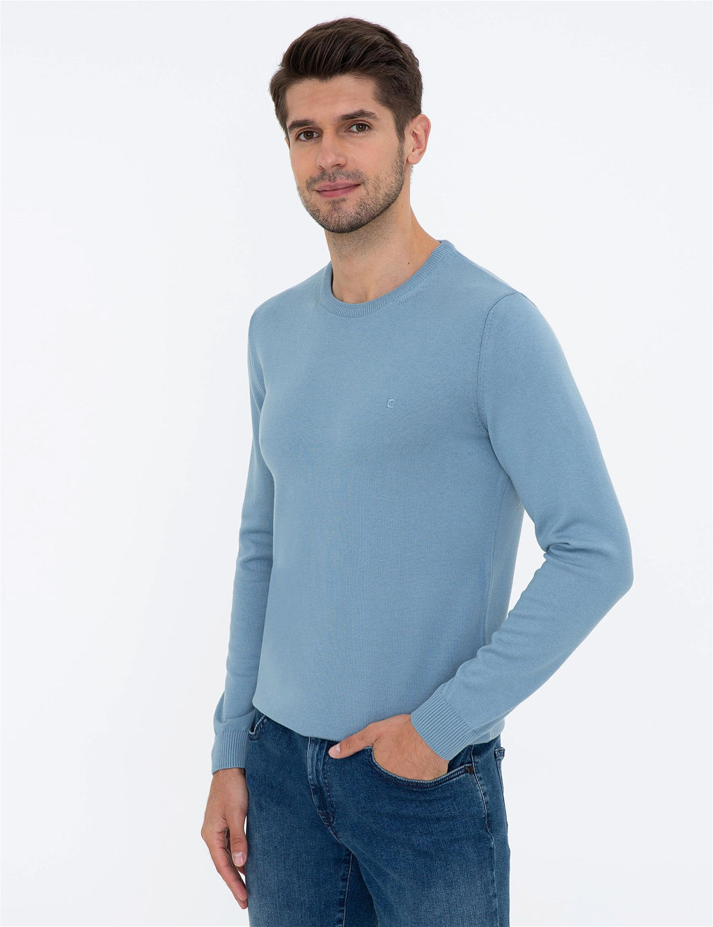 Mavi Slim Fit Bisiklet Yaka Basic Triko Kazak - Pierre cardin фото 3