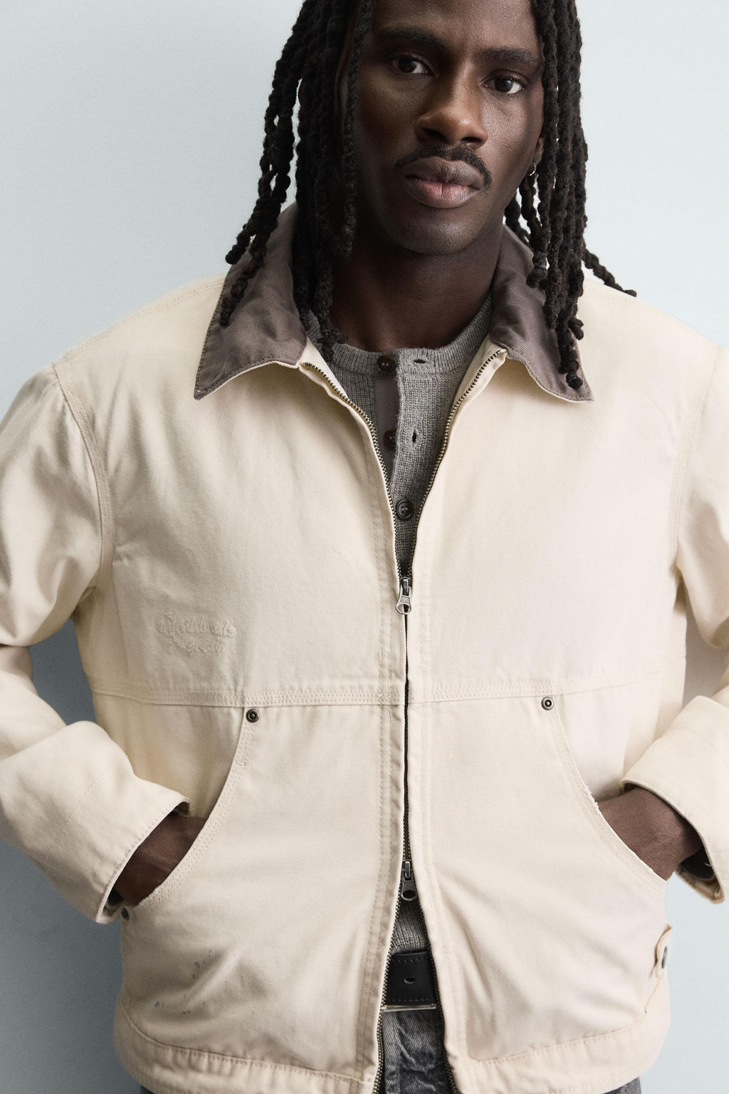 CONTRAST COLLAR JACKET - Zara фото 4