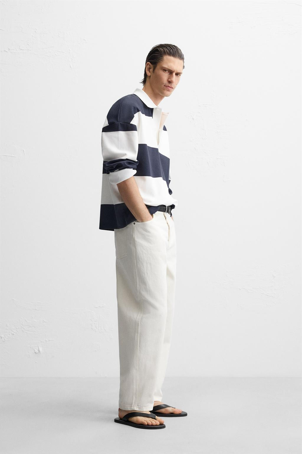 STRIPED POLO SHIRT - Zara фото 4
