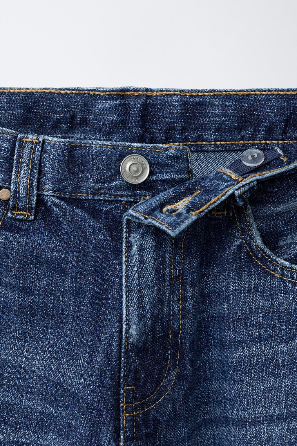 LOOSE FIT JEANS WITH SELVEDGE TURN-UP HEM - Zara фото 3