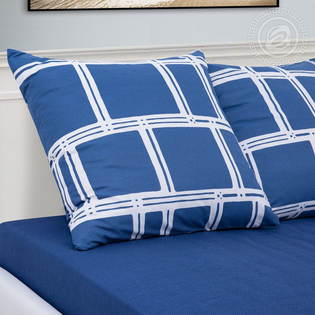 Постельное бельё Ультрамарин (бязь премиум) 1,5 сп./Пододеяльник: 1 шт. - 215*143; Простыня: 1 шт. - 220*150; Наволочка: 2 шт. - 70*70; Премиум - Артпостель фото 2