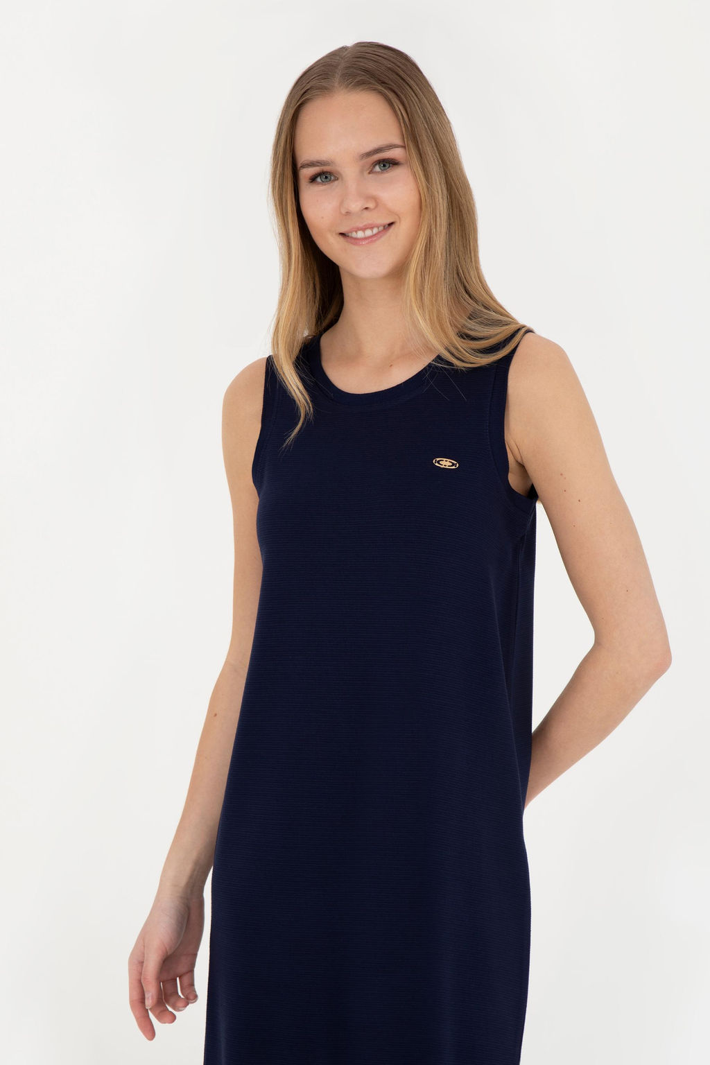 Женское темно-синее трикотажное платье - U.s. polo assn фото 11
