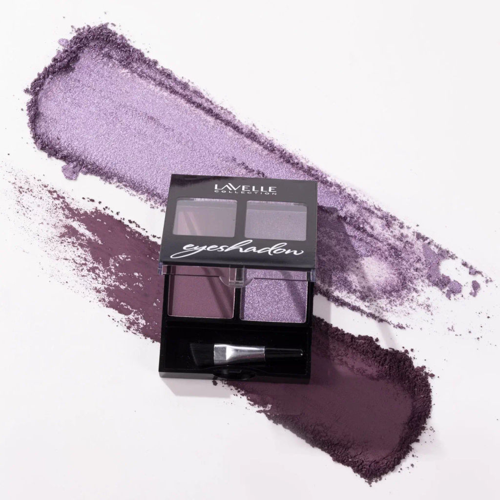 LavelleCollection Тени для век ES32 двухцветные тон 06 фиалковый/фиолетовый шиммер