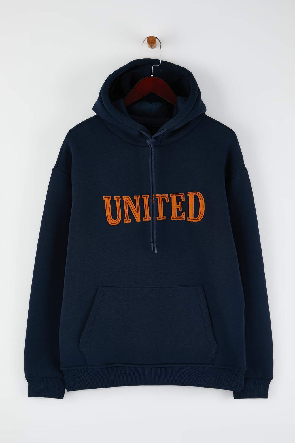 Lacivert Oversize/ Genis Kesim Aplike Nak?sl? Sweatshirt TMNAW26SW00056