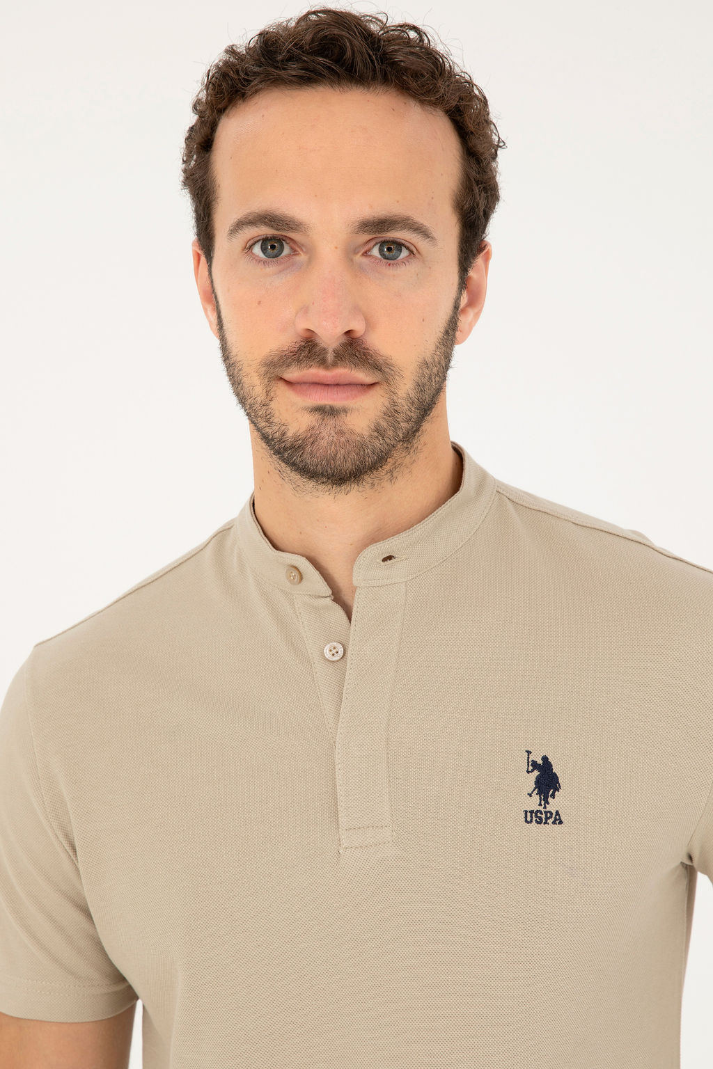 U. S. Polo Assn / Мужская футболка светло-хаки - U.s. polo assn фото 9