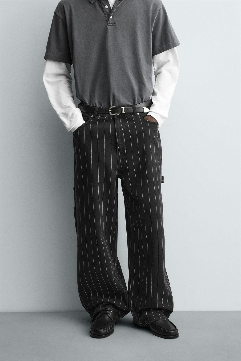 STRIPED BALLOON FIT TROUSERS - Zara фото 2