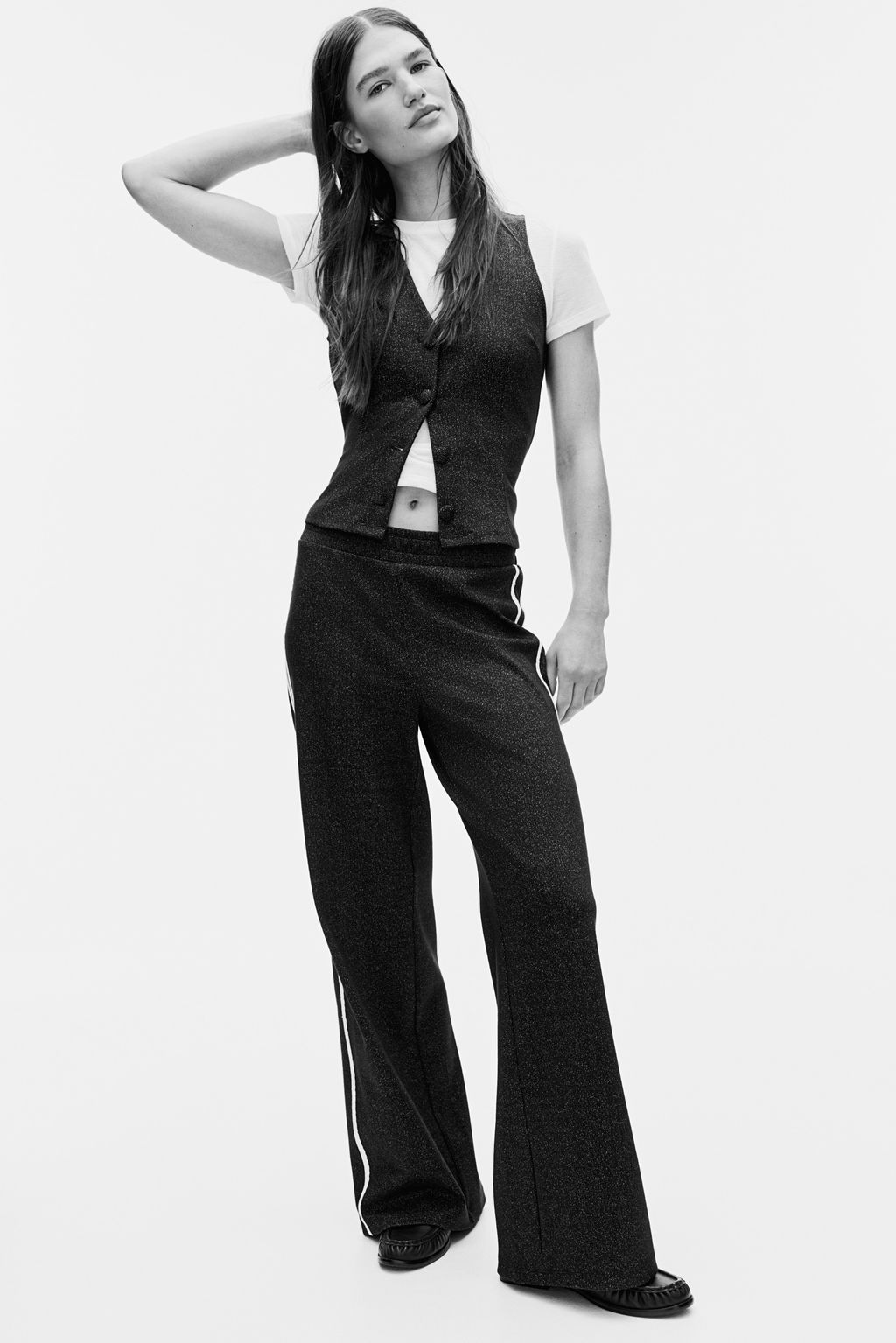 Pantal?n de punto con ribetes de encaje - H&m фото 5