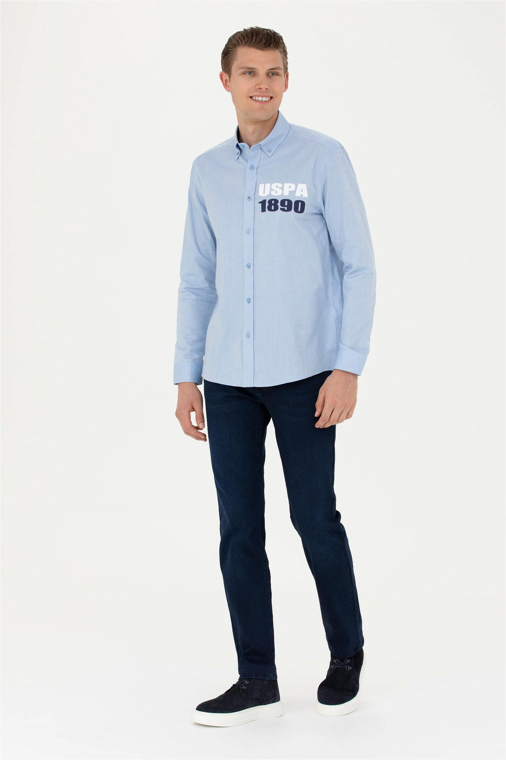 Мужские темно-синие джинсовые брюки - U.s. polo assn фото 10