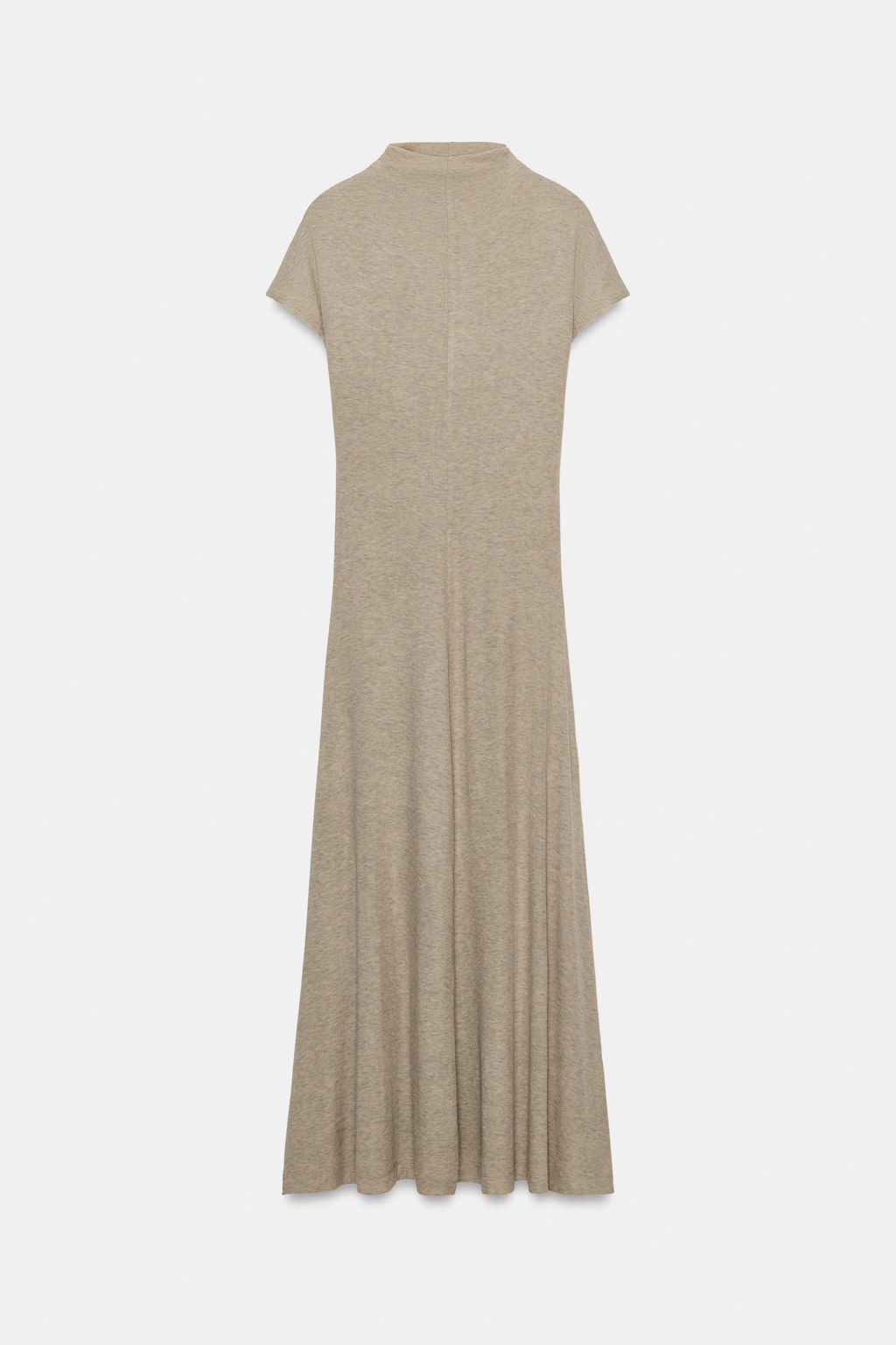 VESTIDO MAXI CUELLO ALTO / Crudo