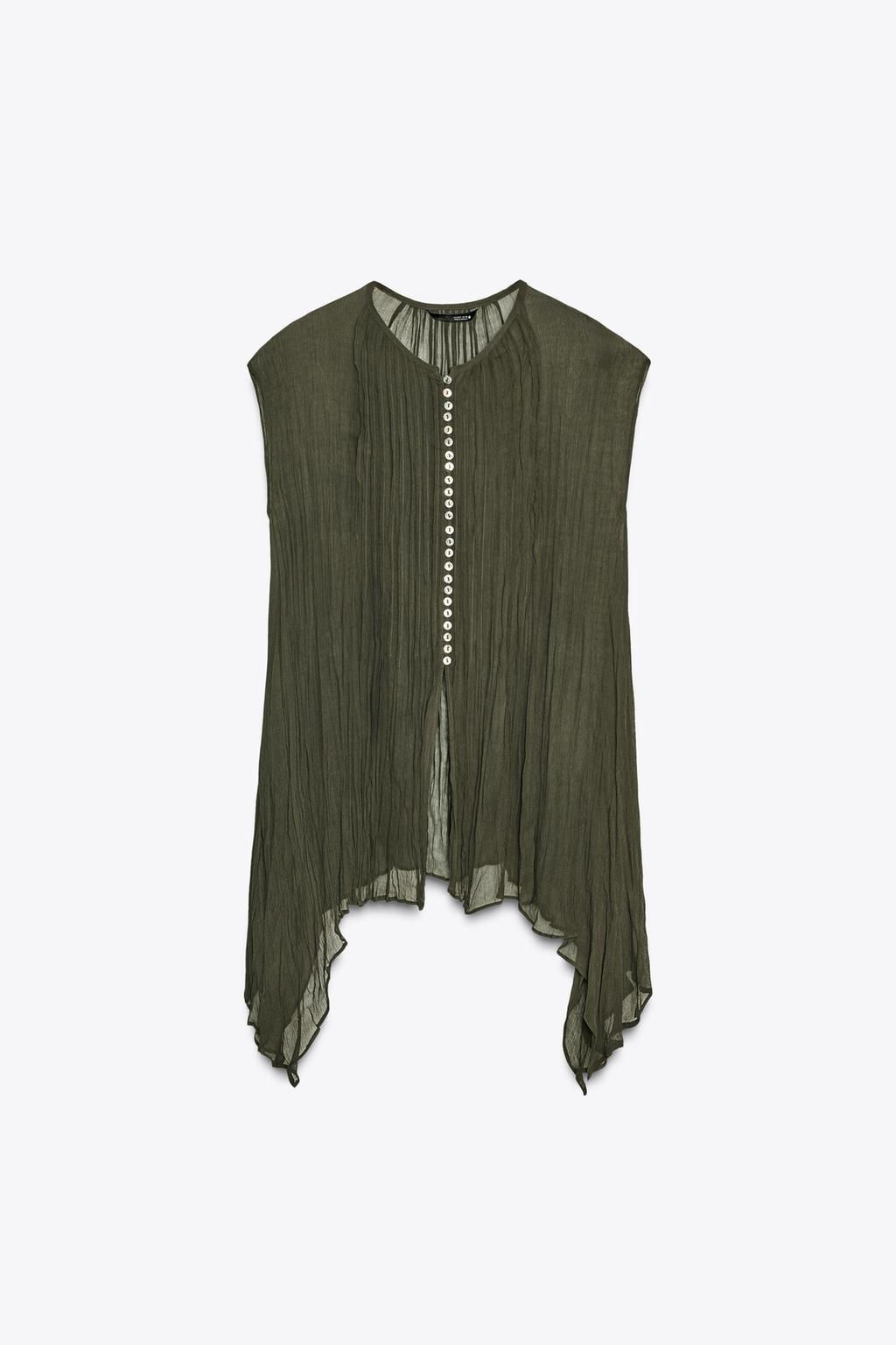 ZW COLLECTION COTTON GAUZE SHIRT - Zara фото 5