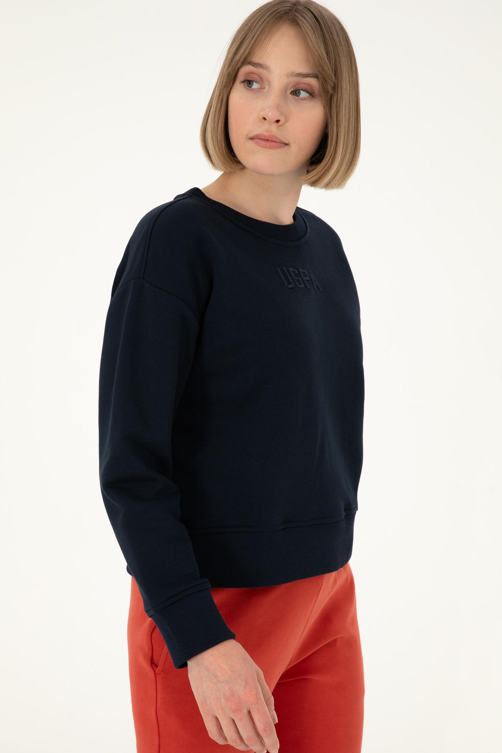 Женский темно-синий свитшот Неожиданная скидка в корзине - U.s. polo assn фото 3