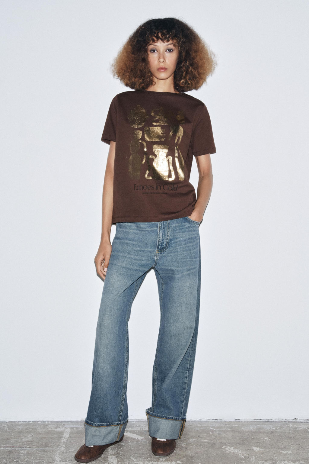 METALLIC SHORT SLEEVE T-SHIRT
