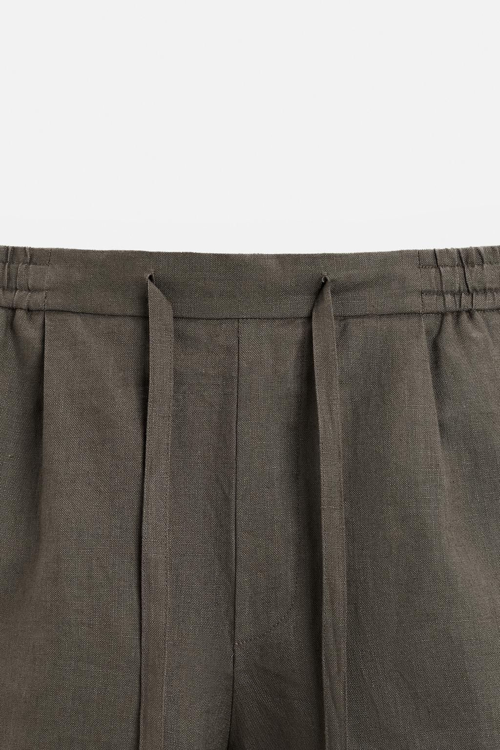 100% LINEN BERMUDA SHORTS - Zara фото 26