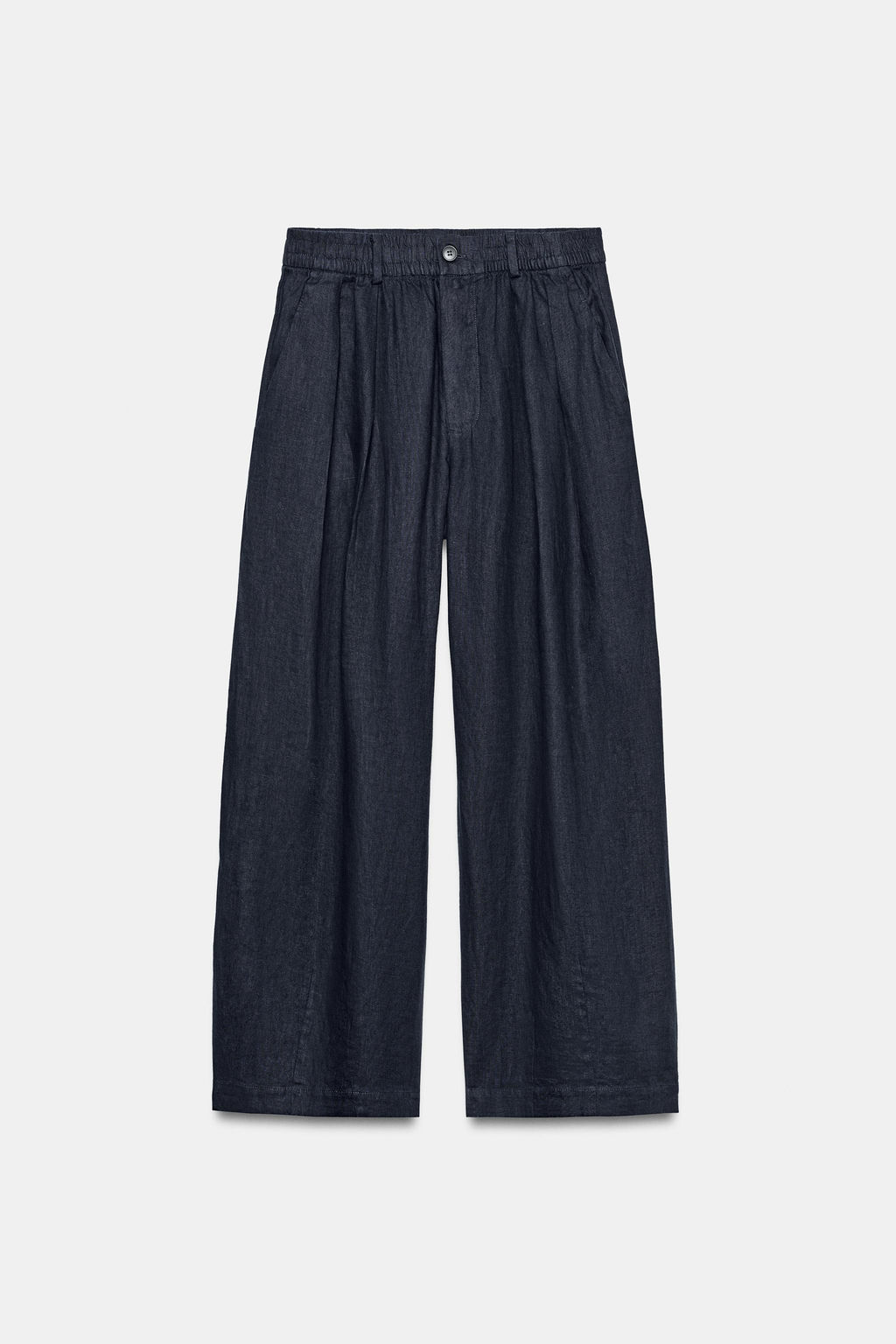 PANTAL?N PLIEGUES LINO ZW COLLECTION / Marino - Zara фото 5