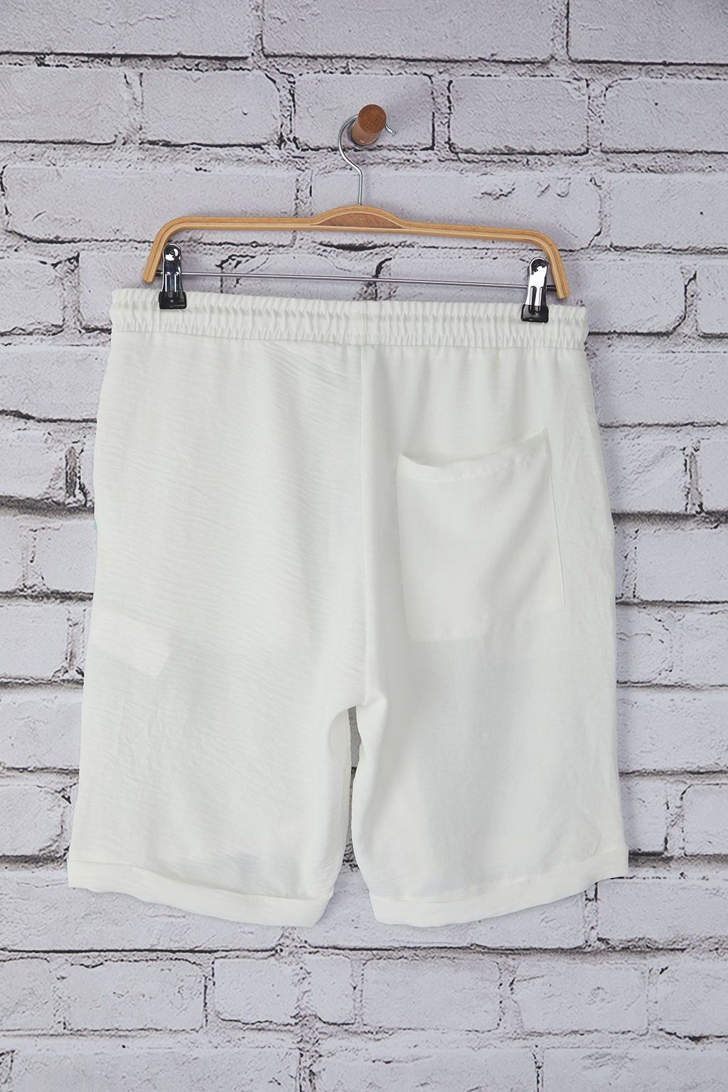 TRENDYOL MAN Beyaz Oversize Keten Gorunumlu Dokumlu Yazl?k Sort & Bermuda TMNSS25SR00004 - Trendyolmilla фото 8