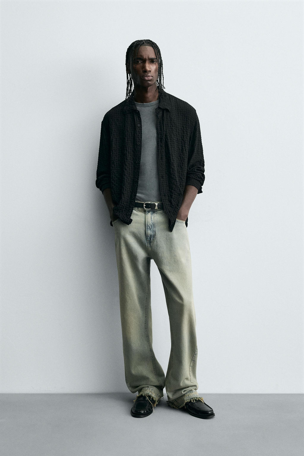 TEXTURED CHECK SHIRT