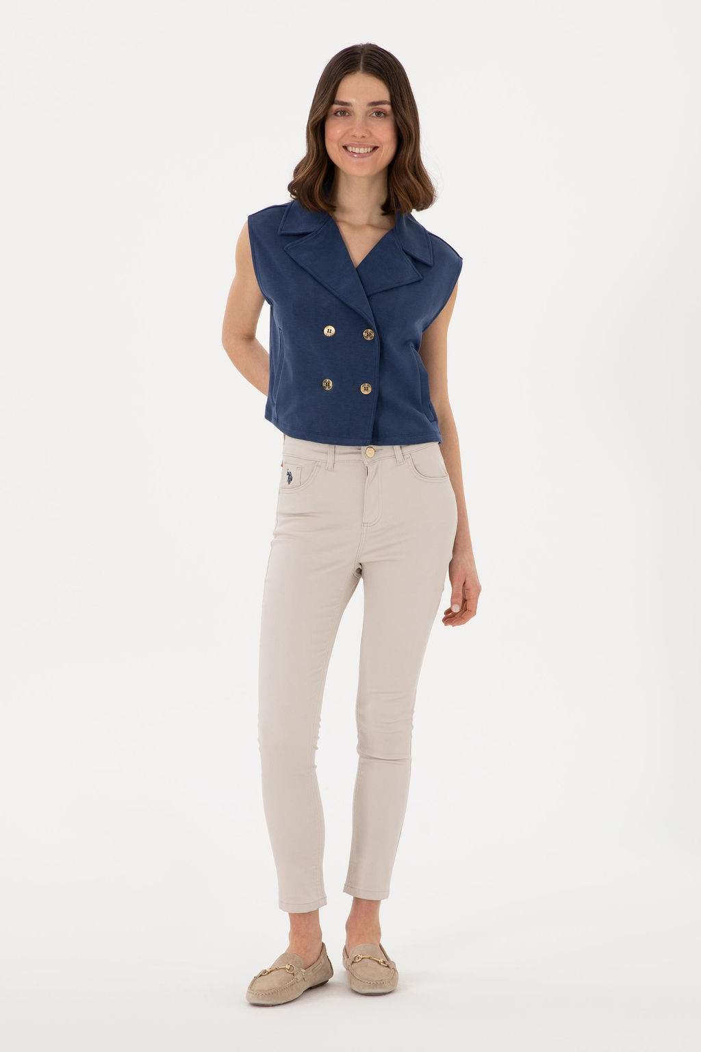 Kad_n Lacivert Sweatshirt Sepette S_rpriz _ndirim - U.s. polo assn фото 4