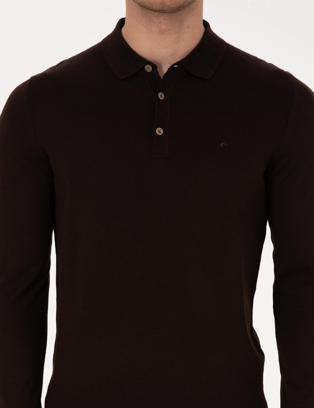 Kahverengi Regular Fit Basic Kazak - Cacharel фото 6