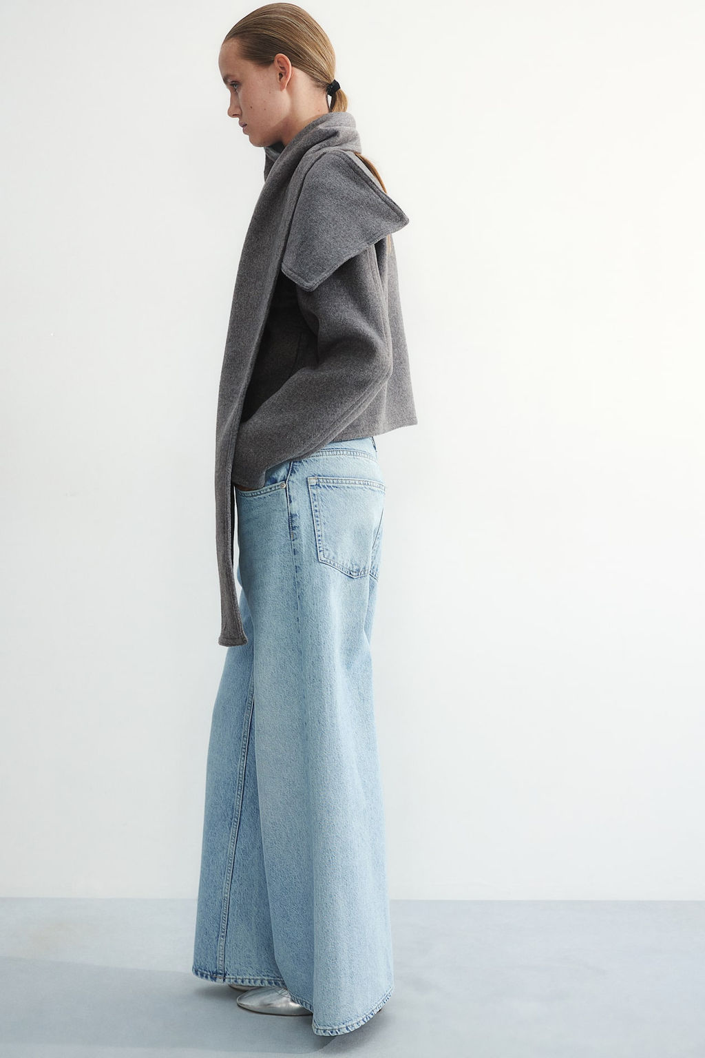 Chaqueta de fieltro con bufanda - H&m фото 6