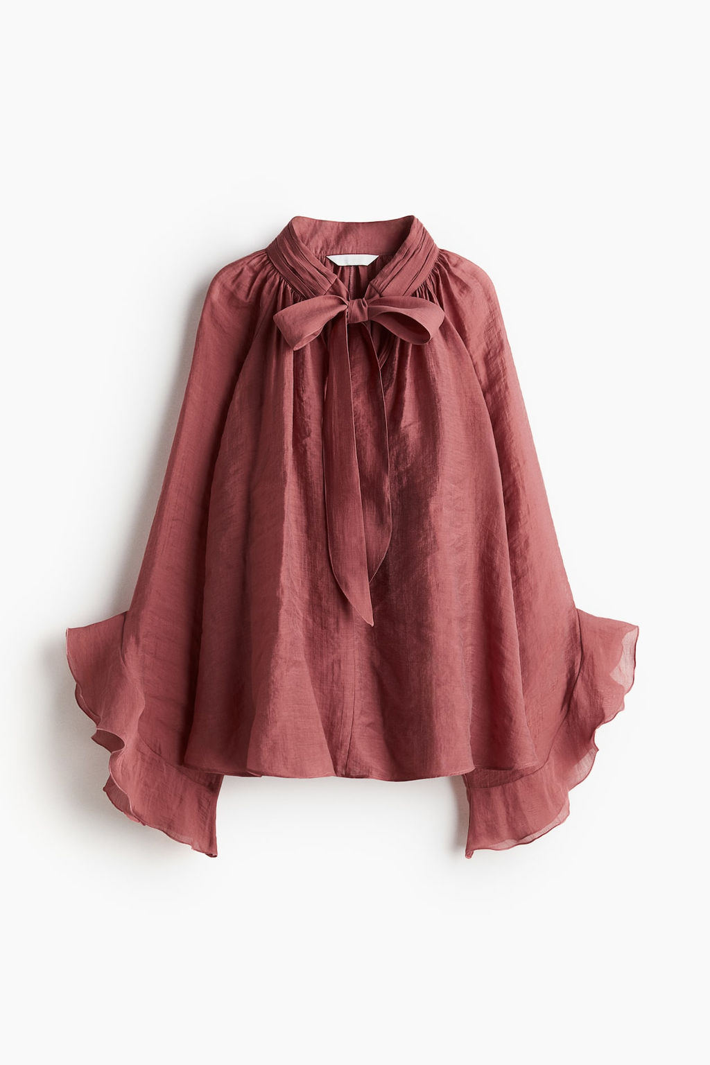 Blusa transparente con lazada al cuello - H&m фото 5