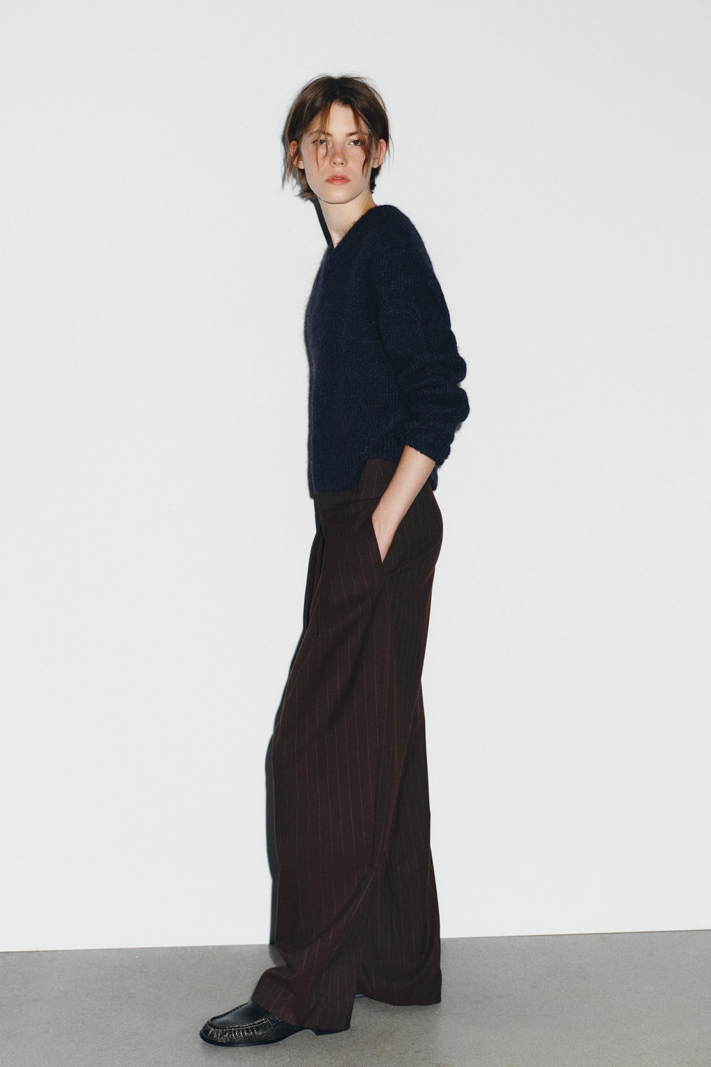 BALLOON TROUSERS WITH STRIPES AND PLEATS - Zara фото 17