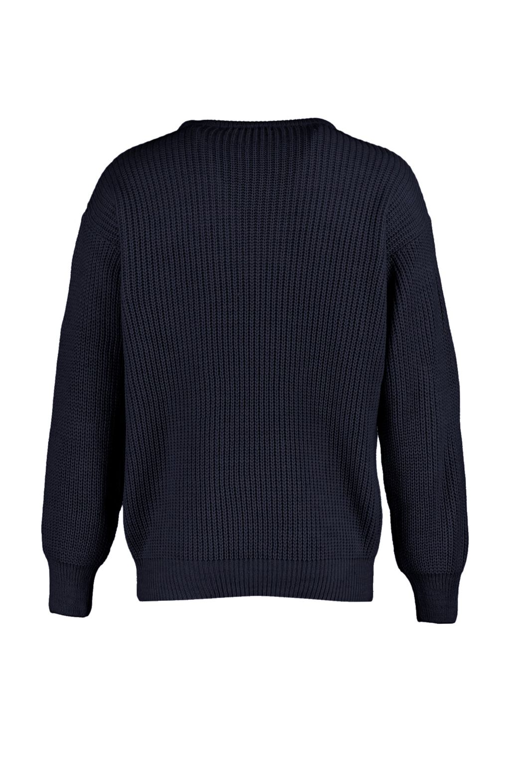 Lacivert Oversize Fit Genis Kal?p Bisiklet Yaka Basic Triko Kazak TMNAW23KZ00189