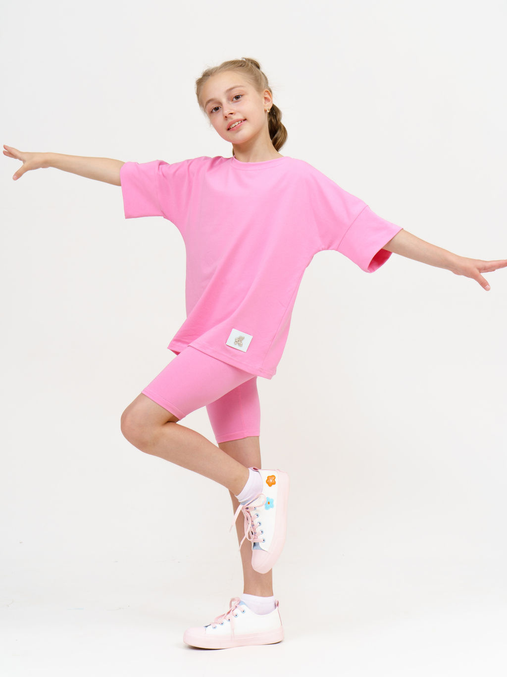 950Д Костюм с велосипедками "Розовый"