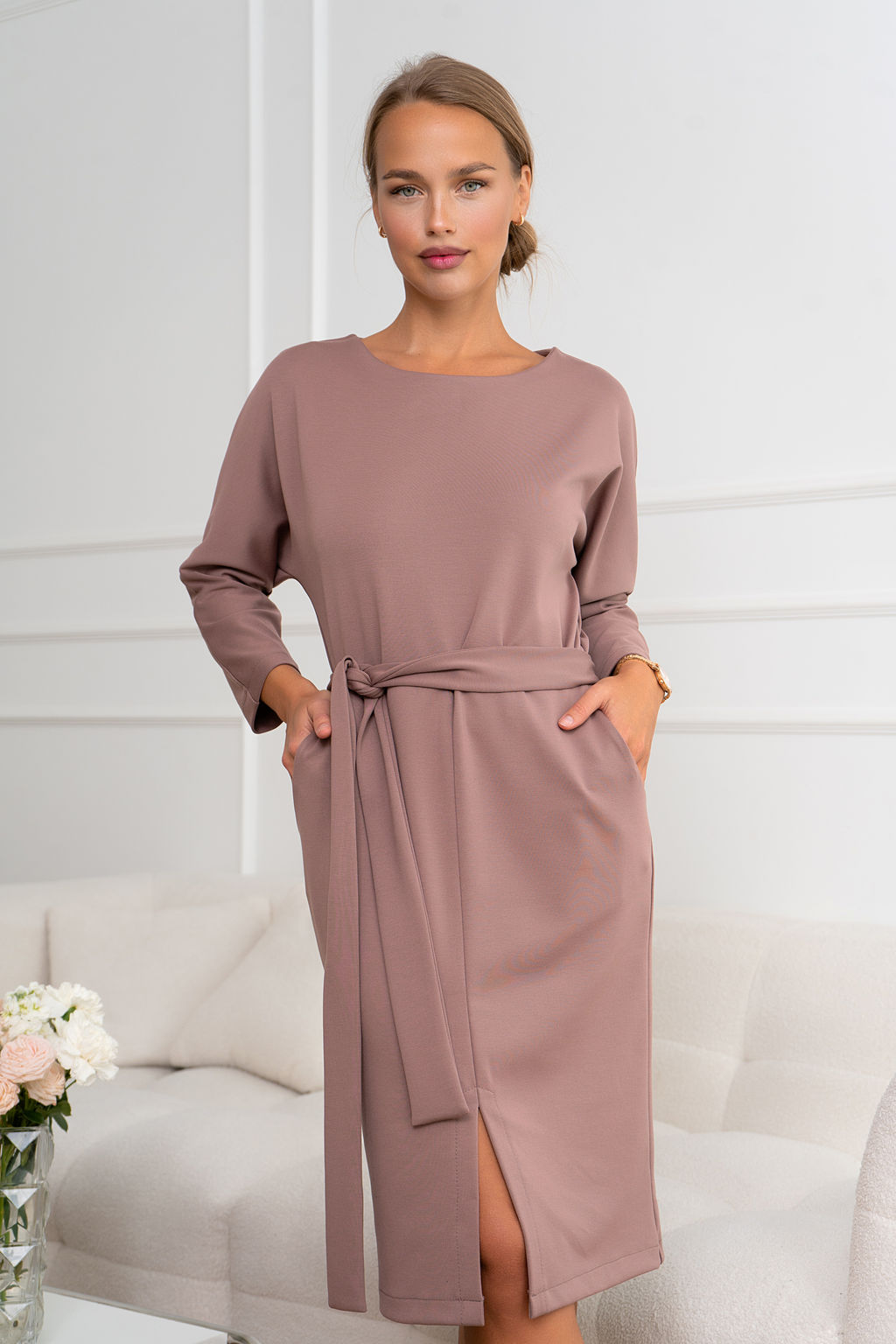 Платье Open Style 5949 пудровый