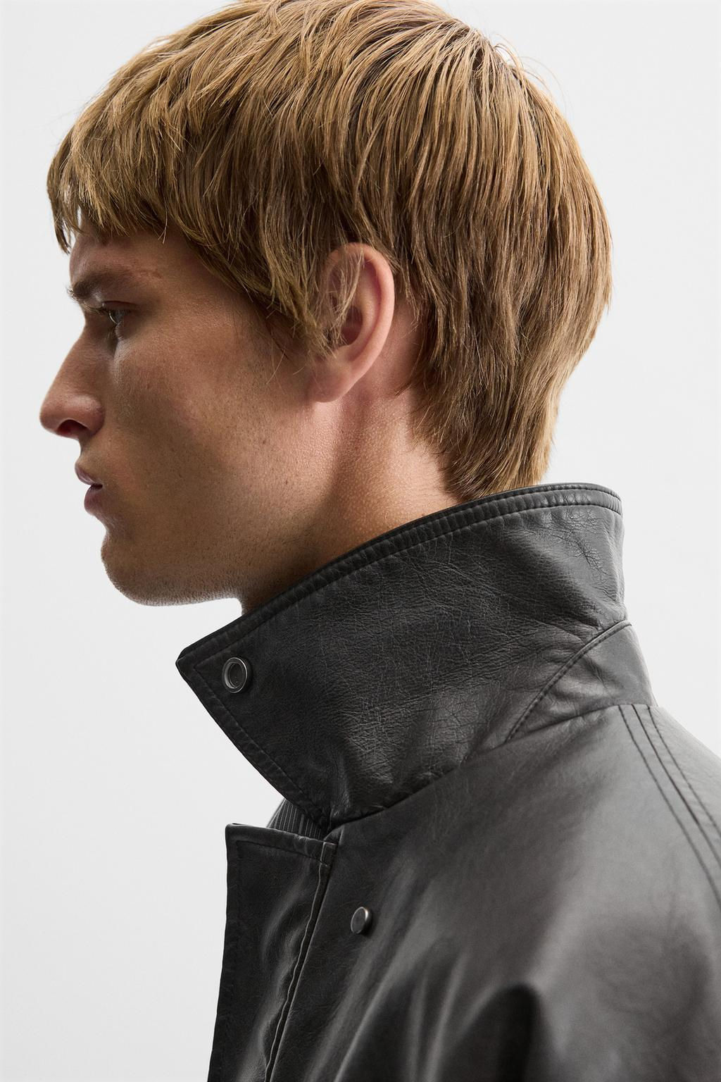 LEATHER EFFECT JACKET - Zara фото 6