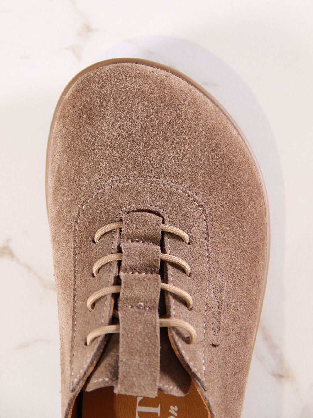 Туфли женские демисезонные 185.астиbr.Серо-коричневая замша/Кожа