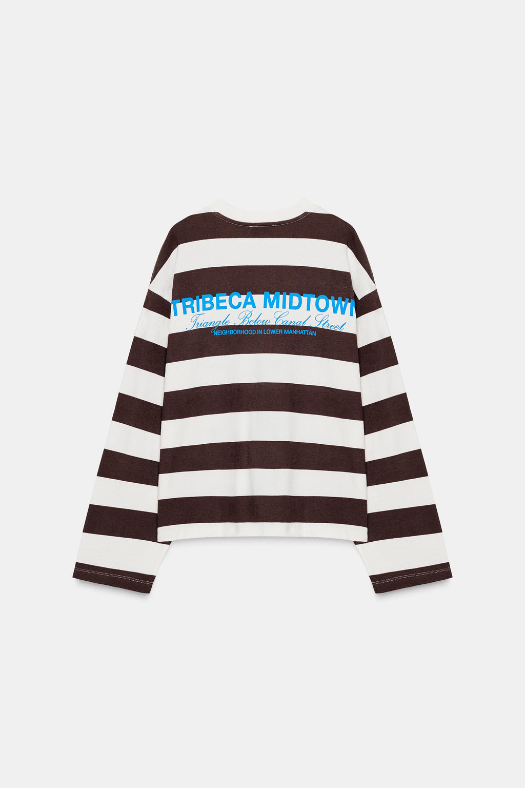 STRIPED T-SHIRT WITH SLOGAN