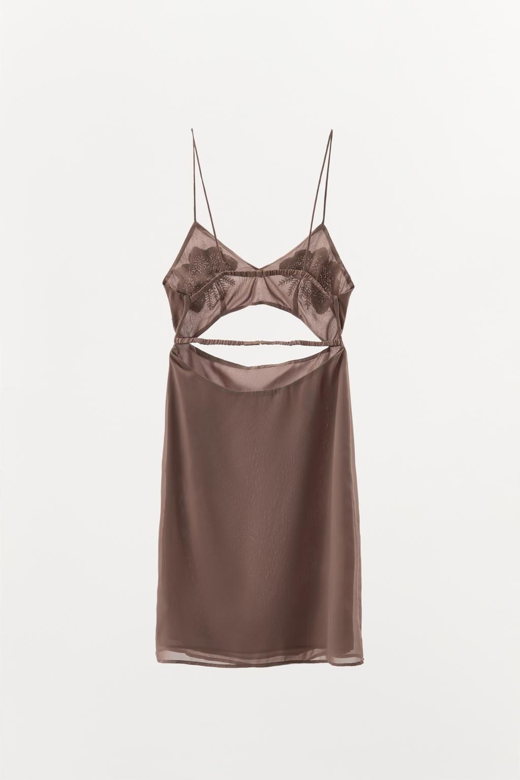 CUT-OUT DRESS WITH BEADS - Zara фото 6