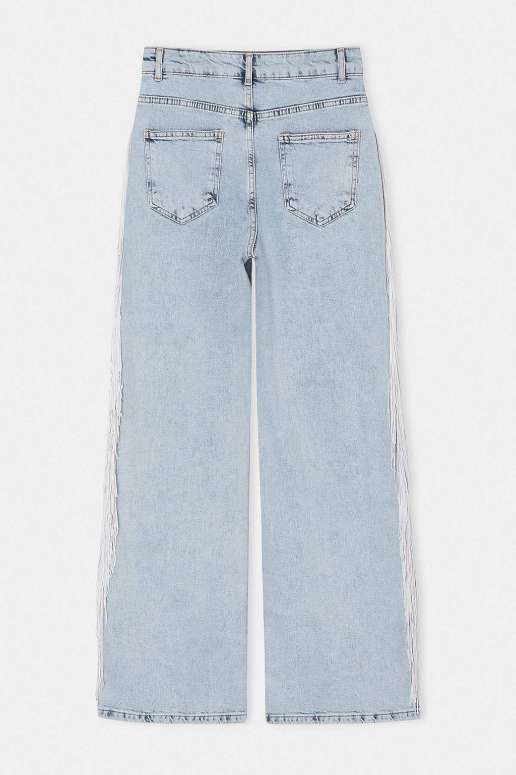 Limited Edition Ac?k Mavi Puskul Detayl? Yuksek Bel Wide Leg Jeans TWOSS26JE00242 - Trendyolmilla фото 7