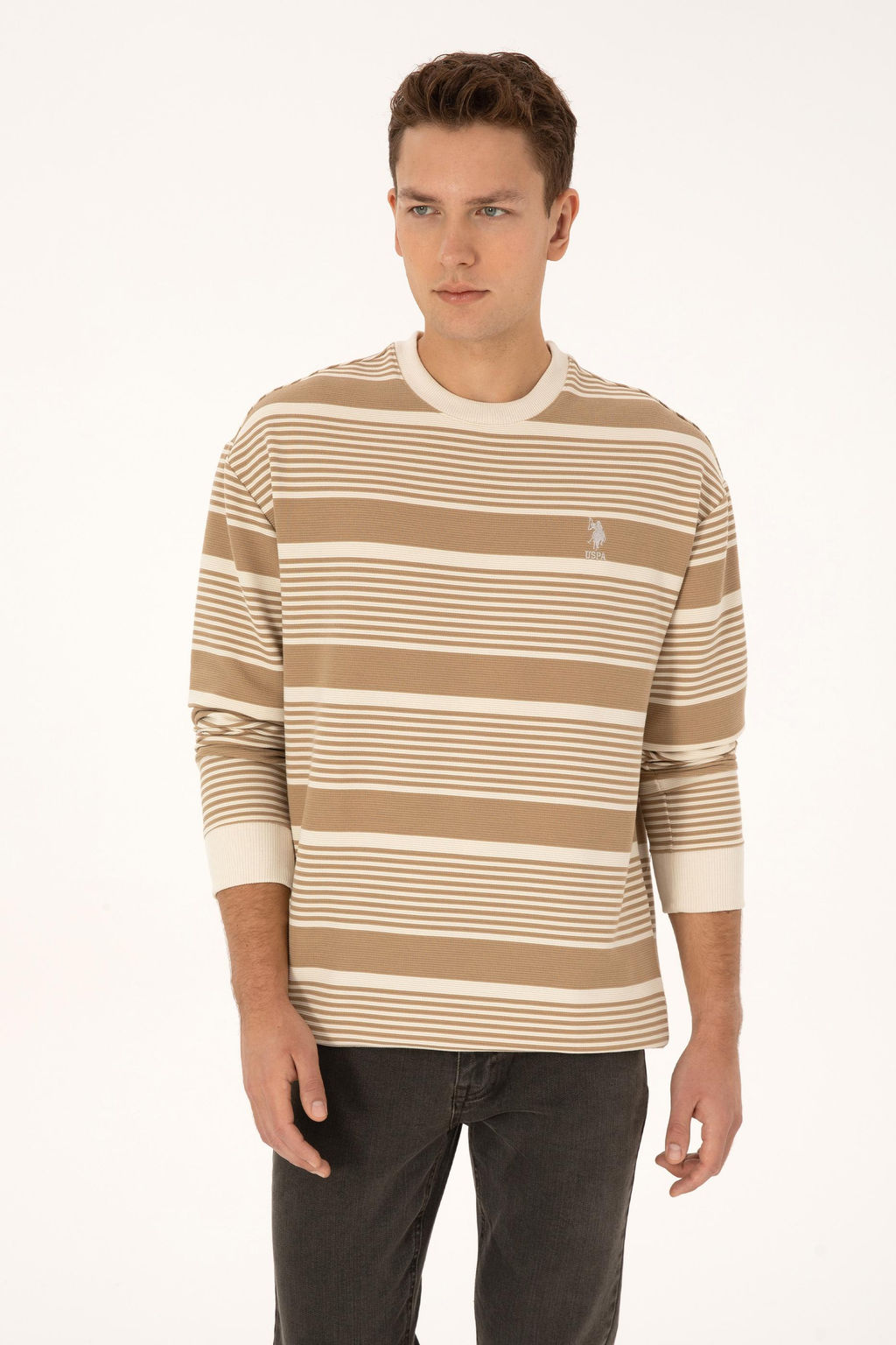 Erkek Krem Sweatshirt