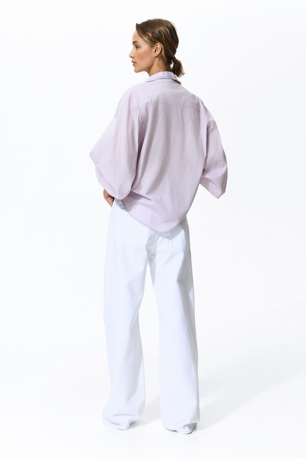 Camisa de algod?n con ribete de encaje - H&m фото 8