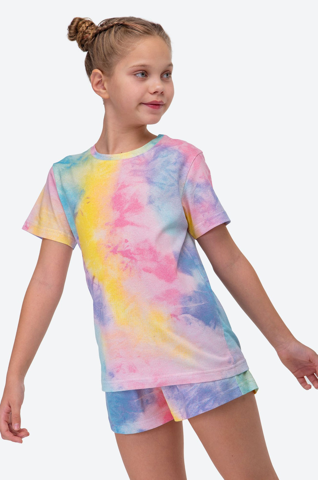 Хлопковая пижама для девочки с шортами Happyfox