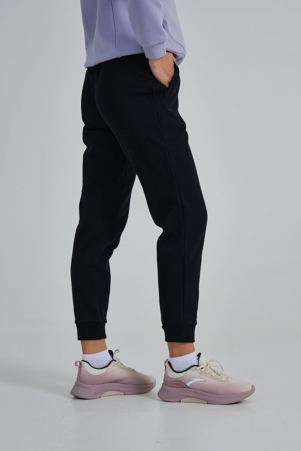 Брюки трикотажные с флисом Чёрный - Anta фото 5