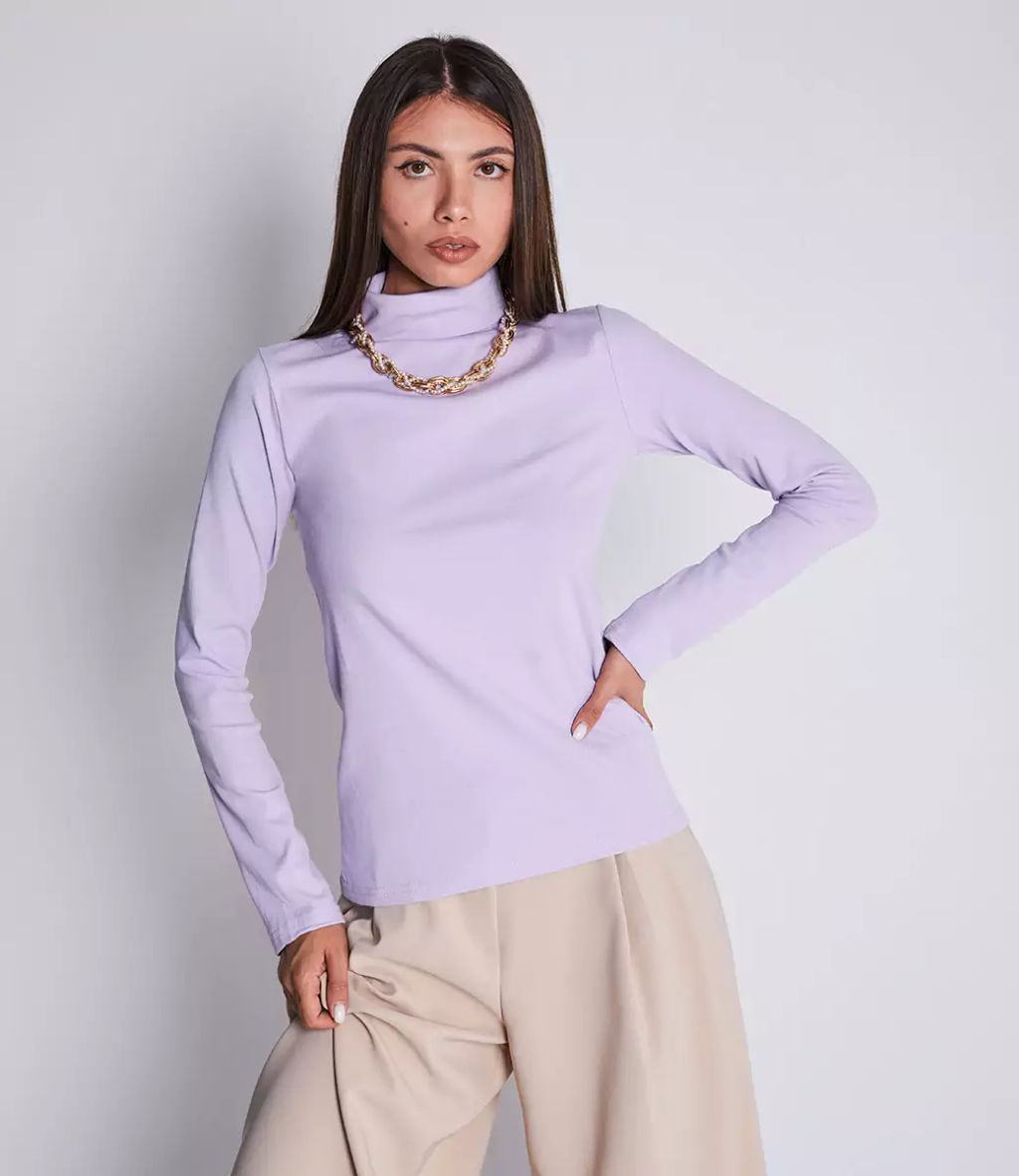 Водолазка #КТ6021, лавандовый