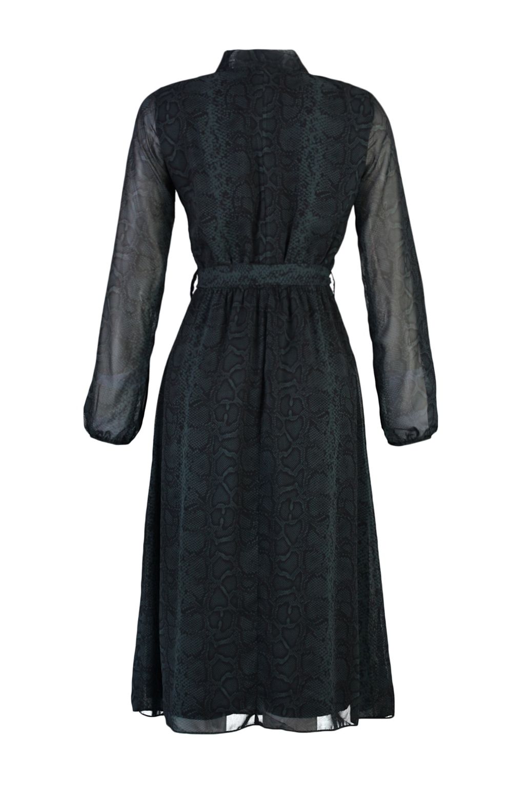 TRENDYOLMILLA Zumrut Yesili Baglama Detayl? Dokuma K?sl?k Elbise TWOAW21EL0458  фото 13