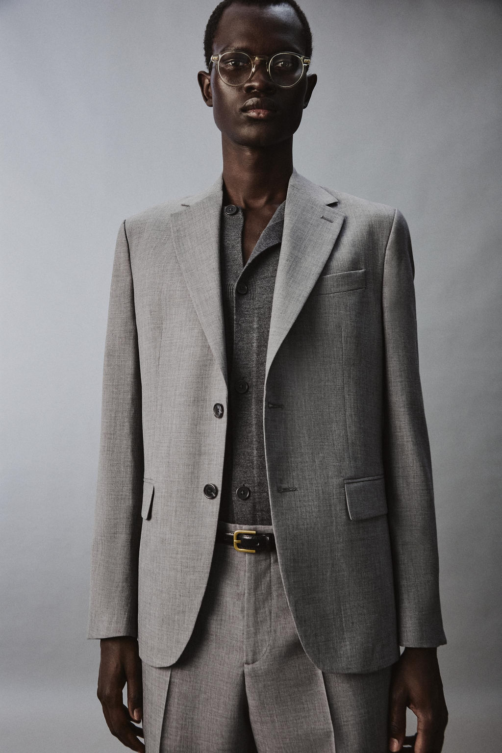 BLAZER SLIM FIT TRAJE ESTRUCTURA / Gris - Zara фото 5