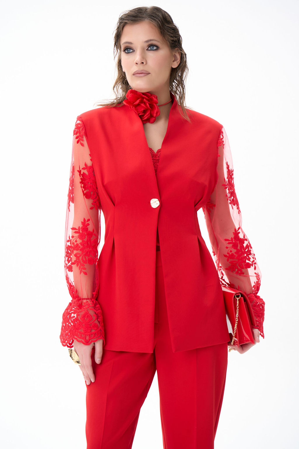 Пиджак Хейзел (красный) - Эльза фото 9